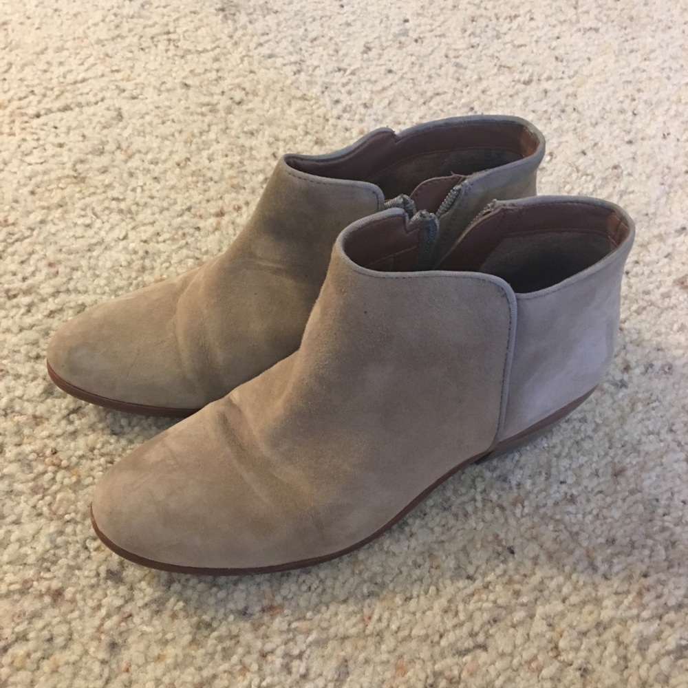 Sam Edelman Beige Suede ankle boots